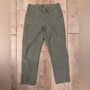 J. Crew Men's Sage Cargo Pants Size Small Drawstring 100% Cotton